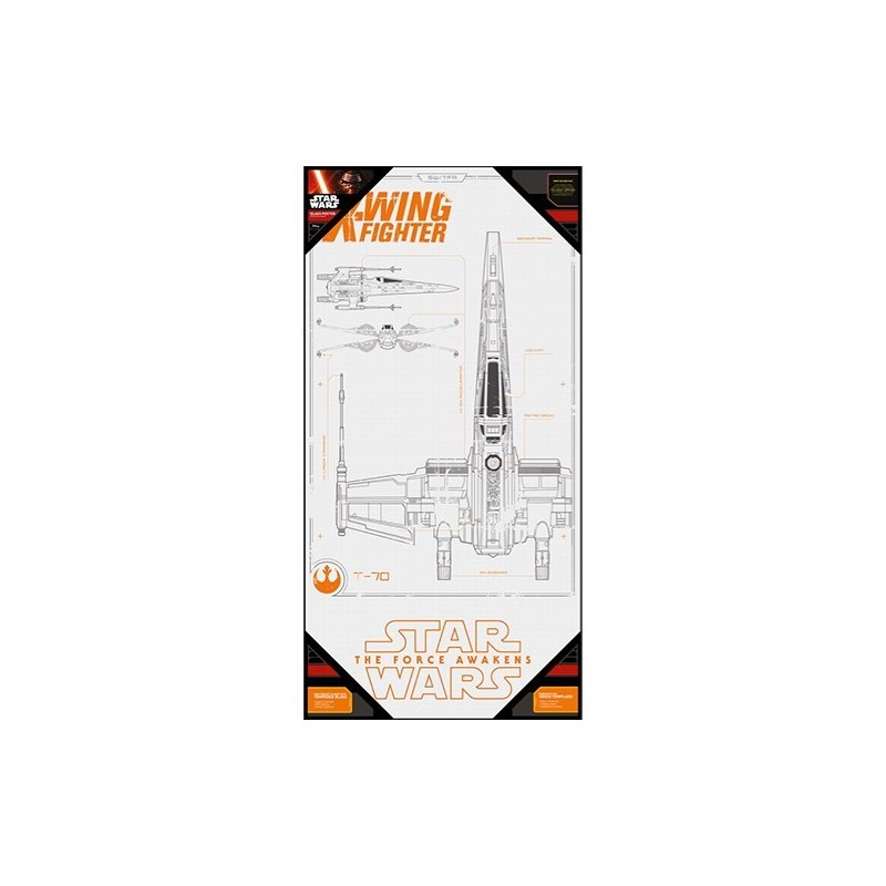 STAR WARS X-WING FIGHTER - GLASS POSTER