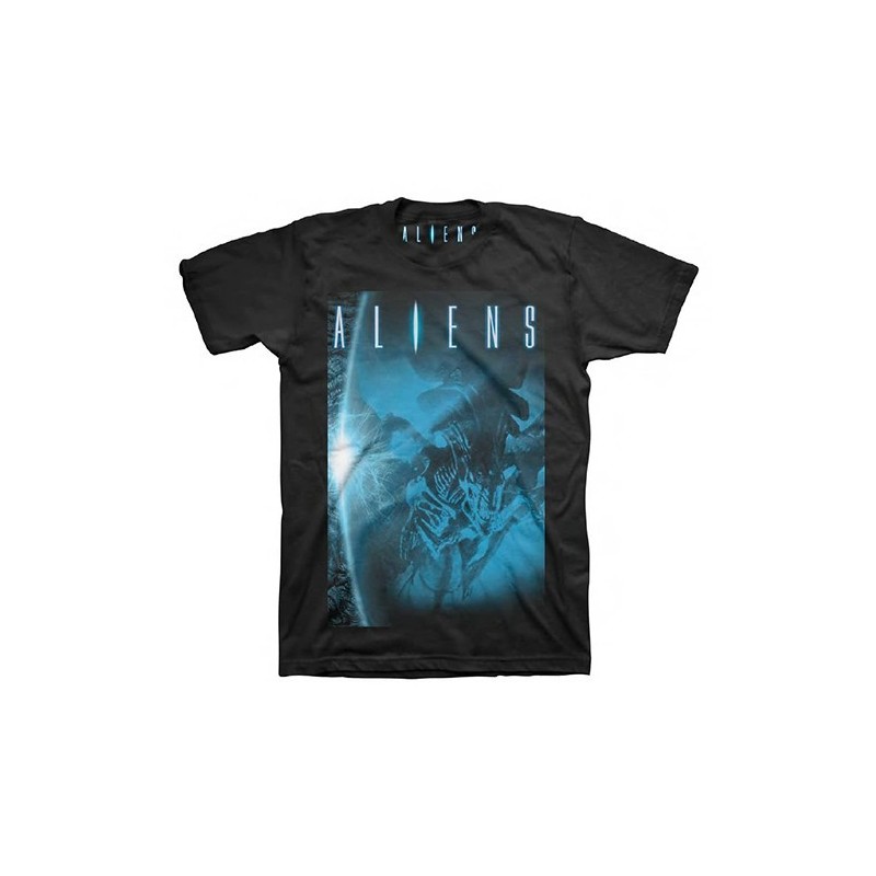 ALIENS - BLUE LOGO T-SHIRT L